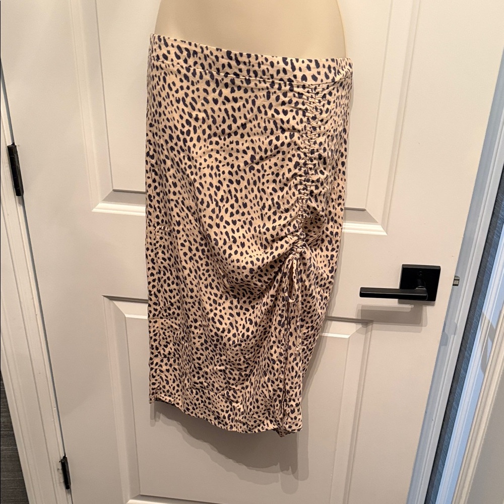 Leopard Print Midi Skirt